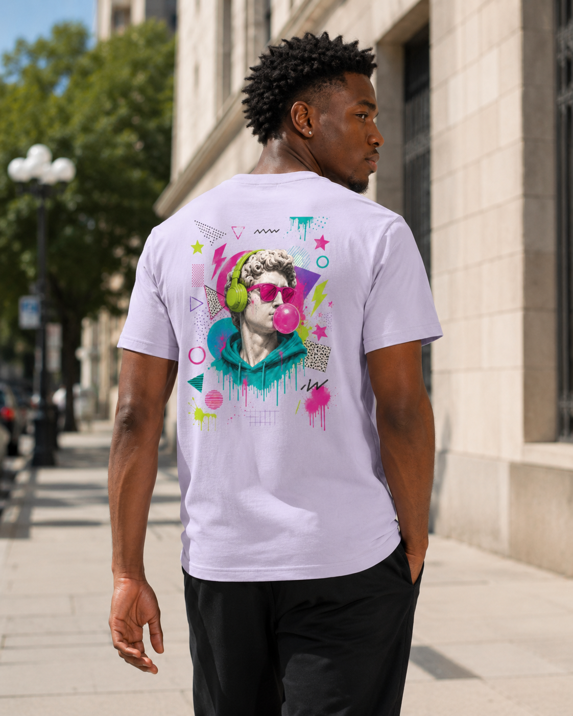 .T-shirt Pop Art “Statue Bubblegum”