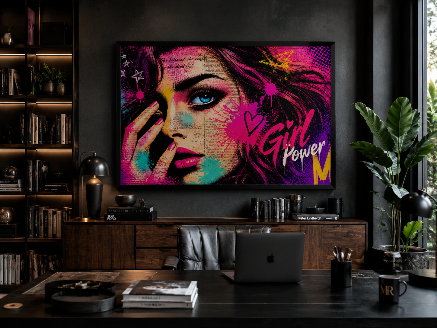Tableau décoratif “Girl Power” – Art mural pop art féminin