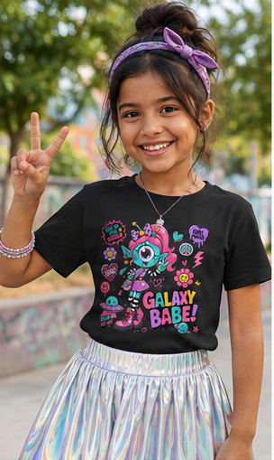 T-shirt enfant fille « Galaxy Babe »