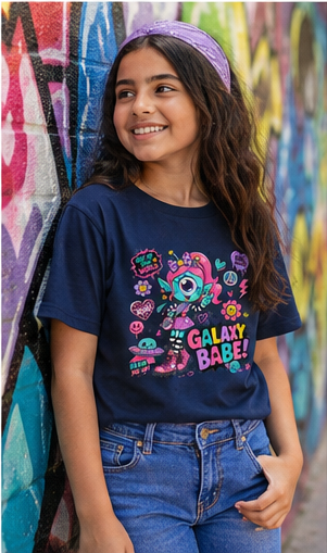 T-shirt enfant fille « Galaxy Babe »