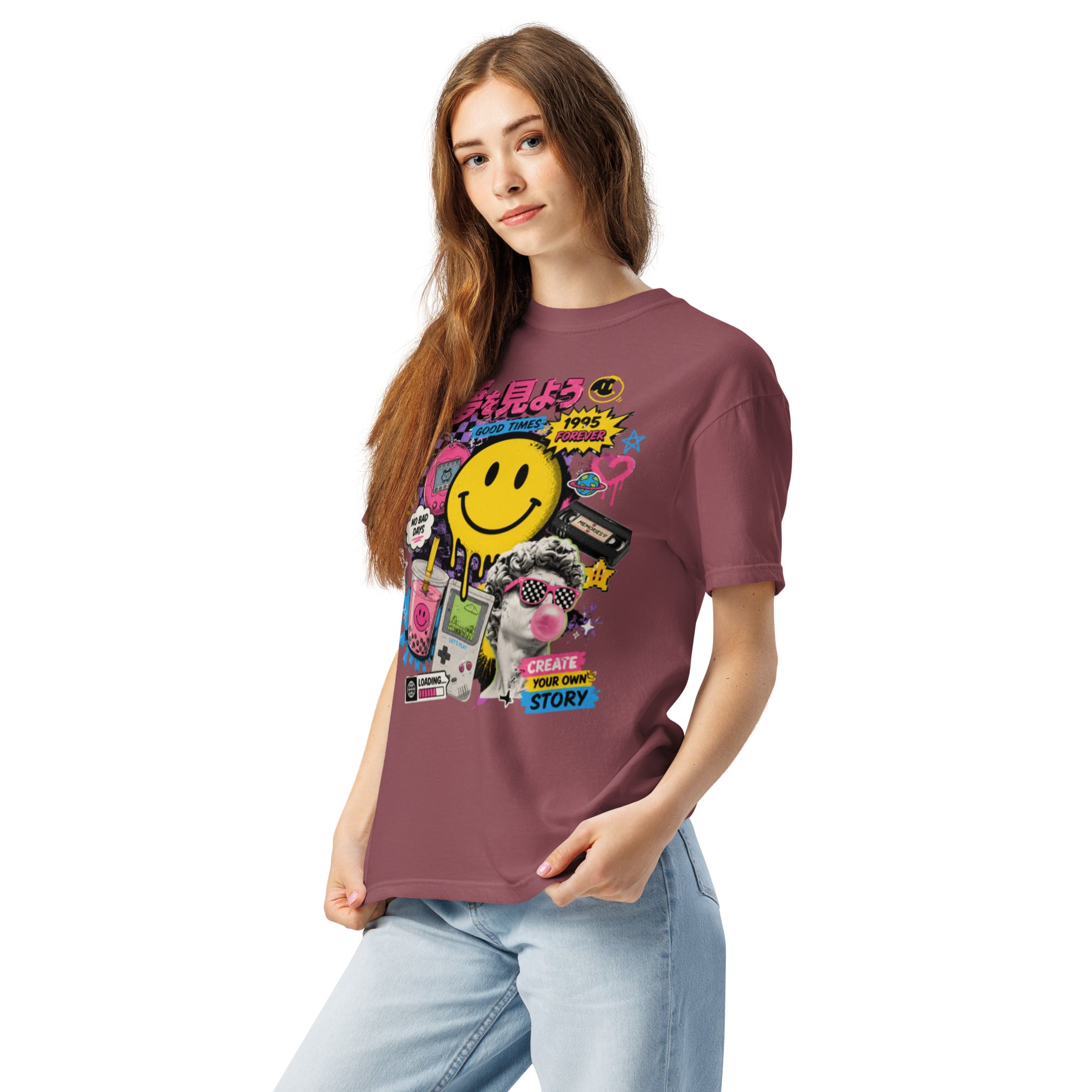 T-shirt Streetwear Rétro Smiley Y2K – Homme - Femme