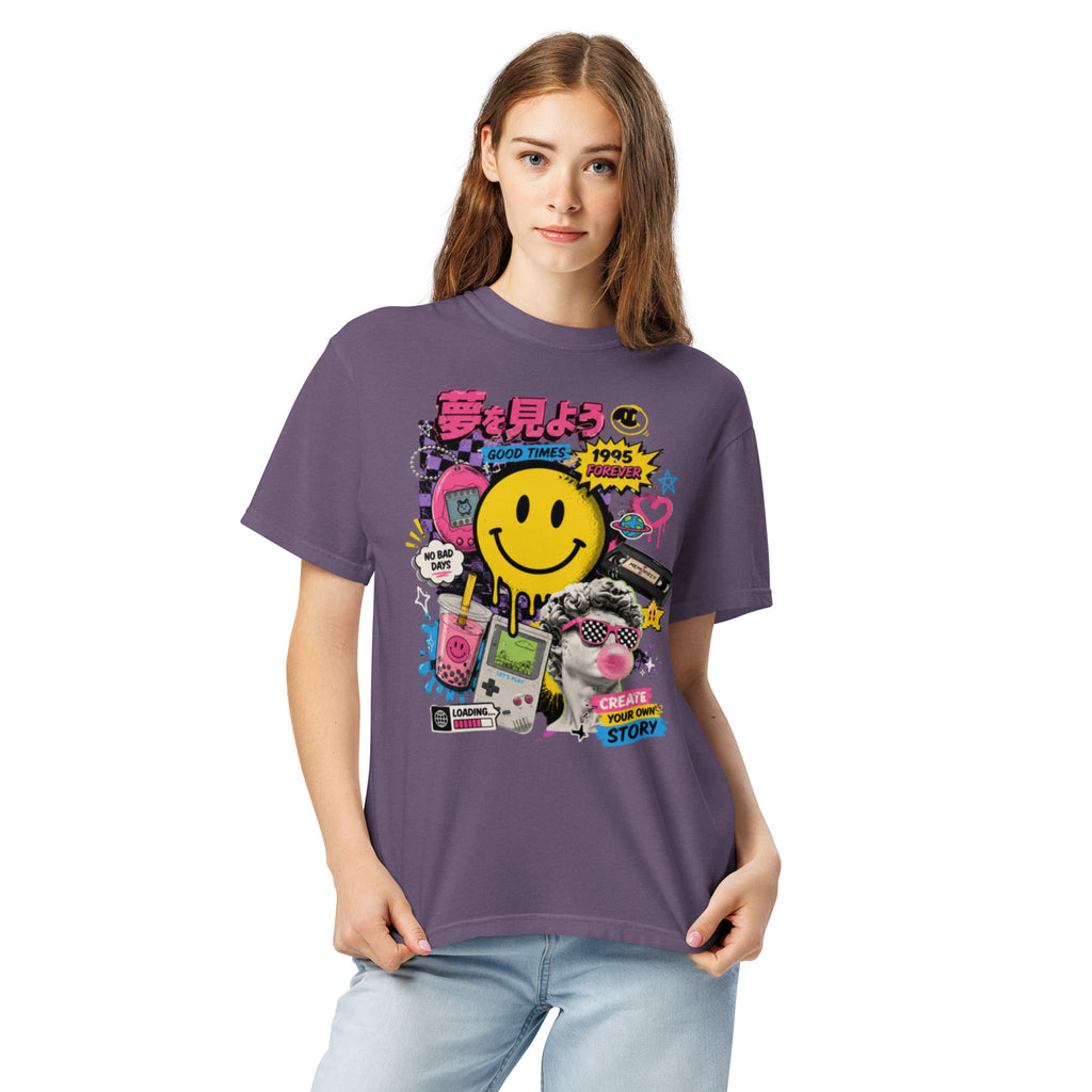 T-shirt Streetwear Rétro Smiley Y2K – Homme - Femme