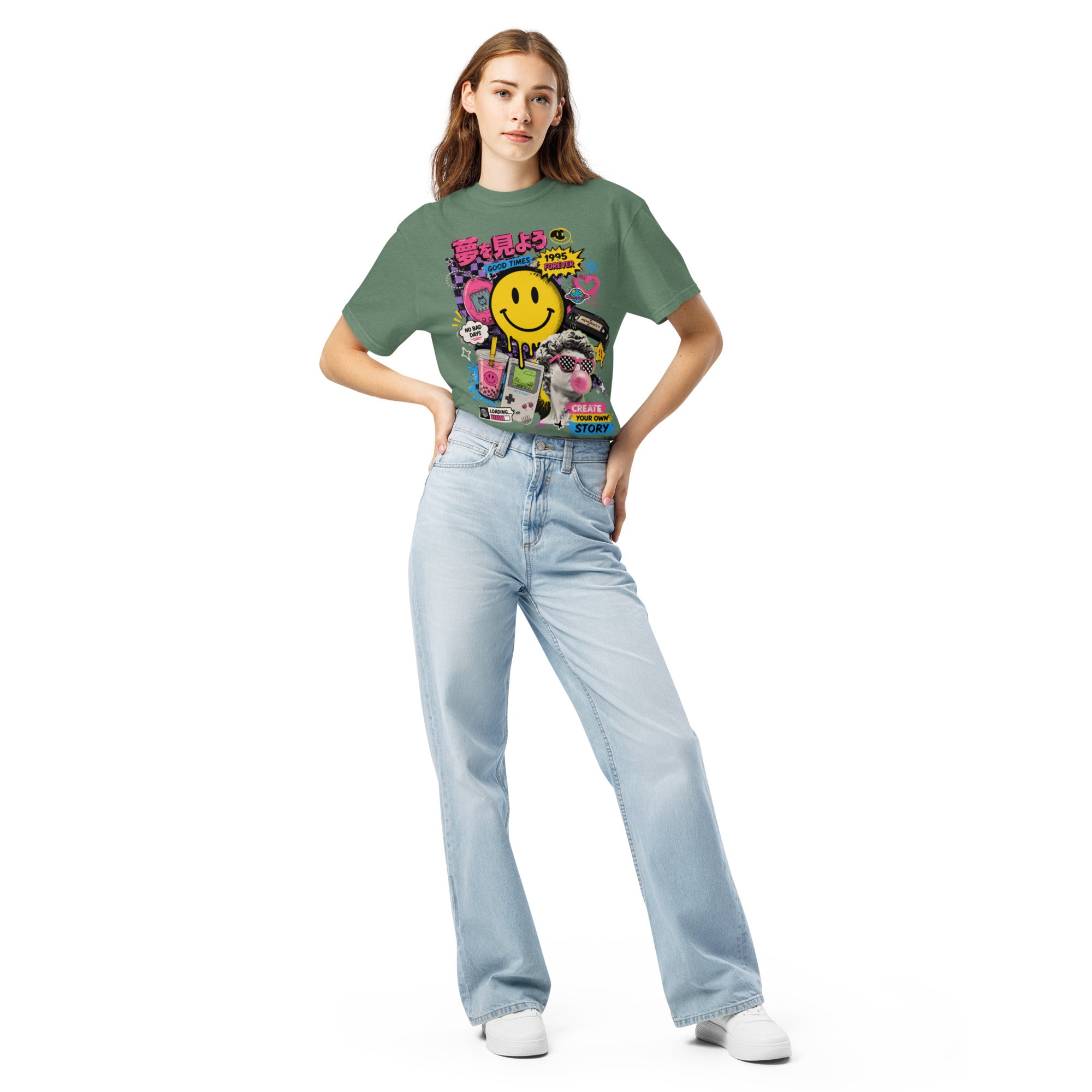 T-shirt Streetwear Rétro Smiley Y2K – Homme - Femme