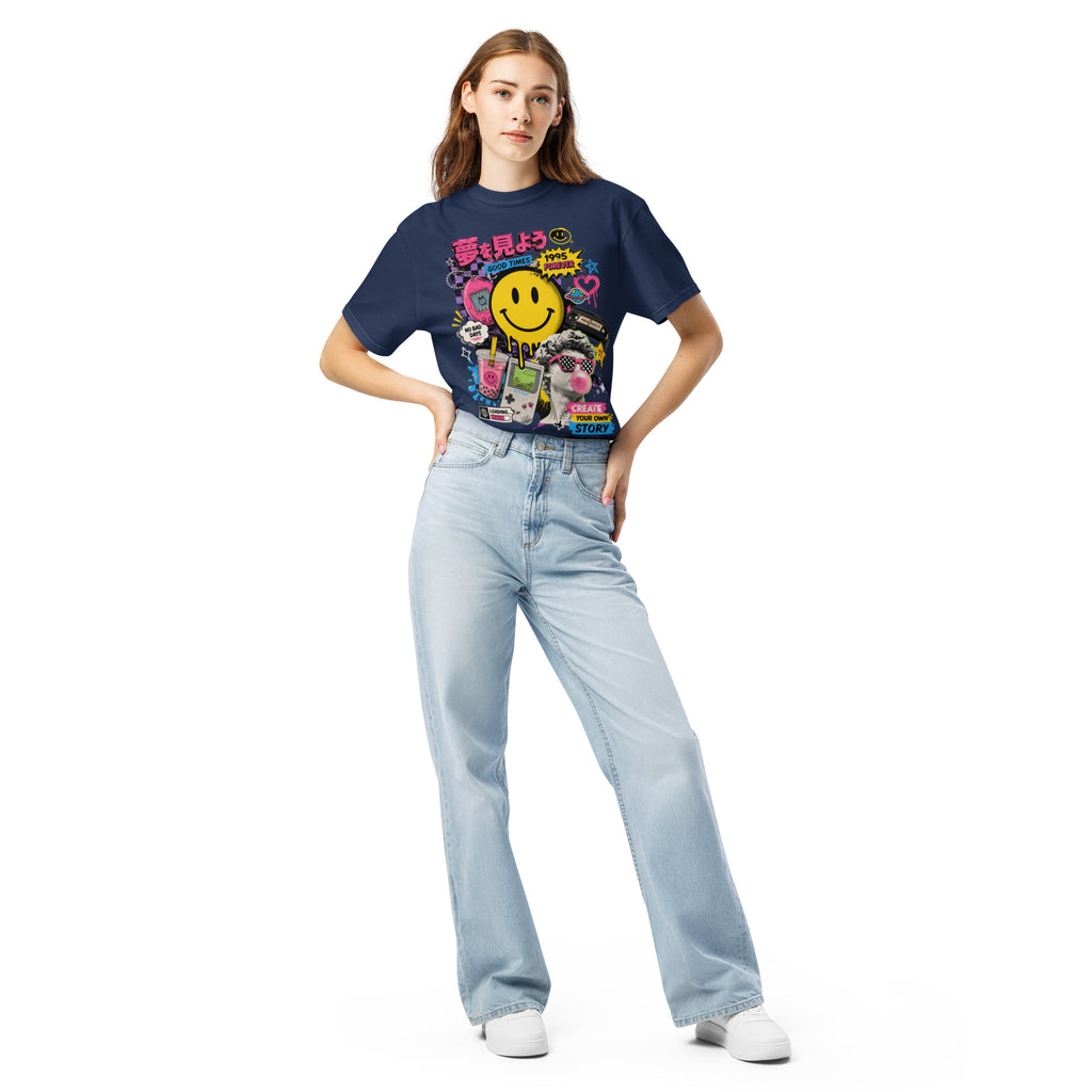 T-shirt Streetwear Rétro Smiley Y2K – Homme - Femme
